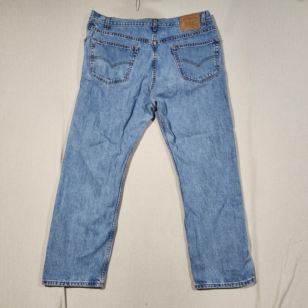VTG Levis 505 Regular Fit Straight Leg Jean Light Wash 42x30 Blue Denim 505-0216